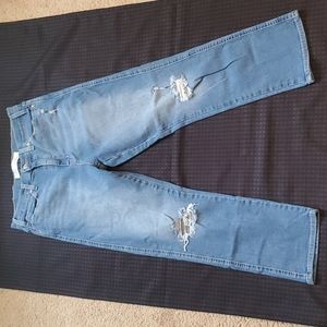 Levi, High rise, straight, denim, jeans, size 12, distressed